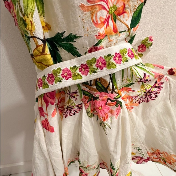 HEMANT & NANDITA floral belted dress - Picture 7 of 9